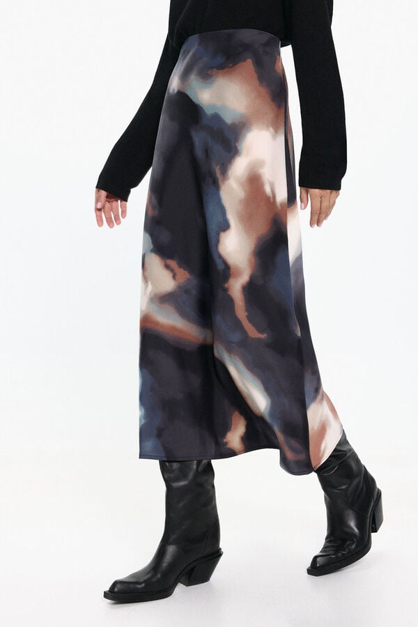 Vero Moda Saia longa estampada Preto