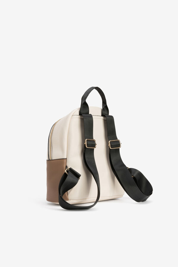 Vilanova Multicoloured faux leather backpack Nude