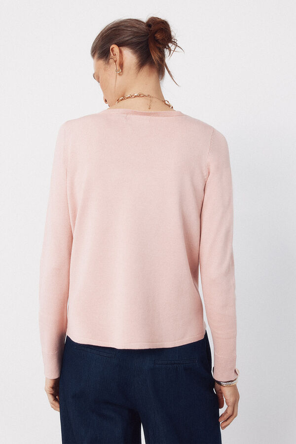 Cortefiel Boat neck jumper Pink