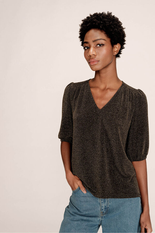 Grace & Mila Top largo de lurex  Dourado