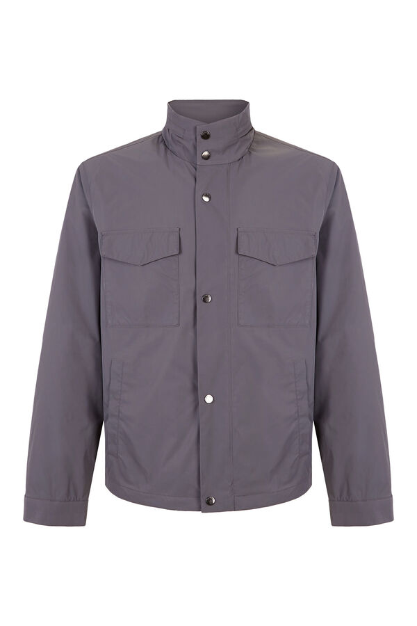 Cortefiel 4-pocket technical jacket Dark grey