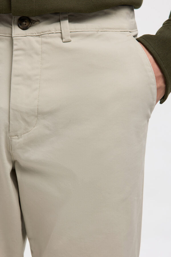Selected Men's slim fit chinos Beige