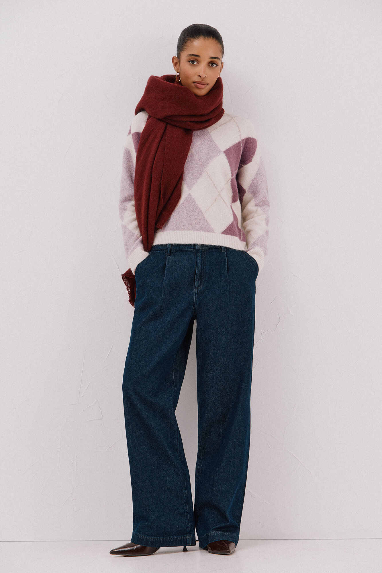 Cortefiel Su&eacute;ter de malha diamante