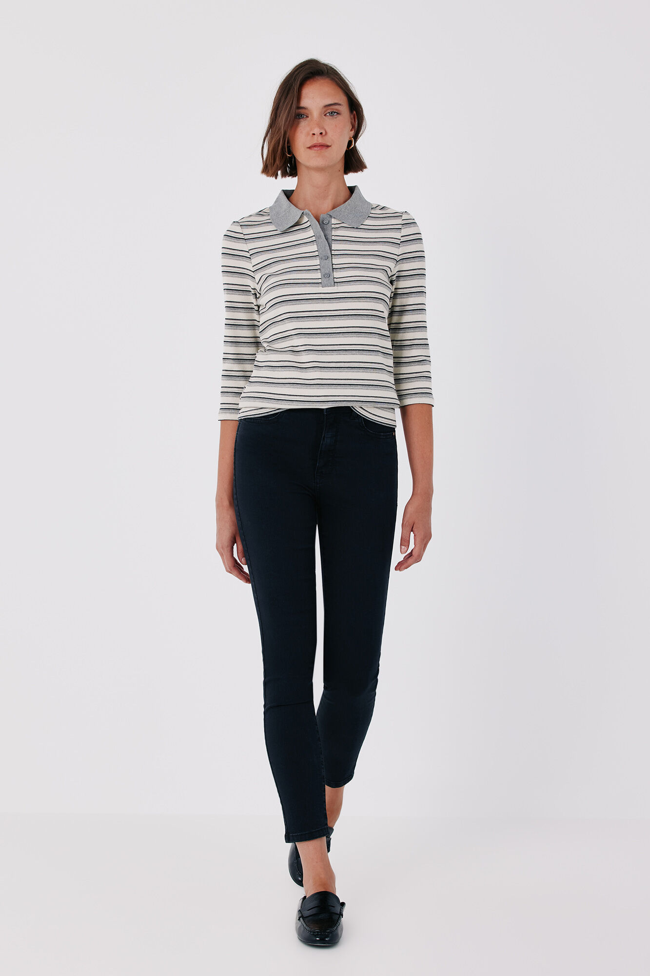 Cortefiel Striped polo shirt