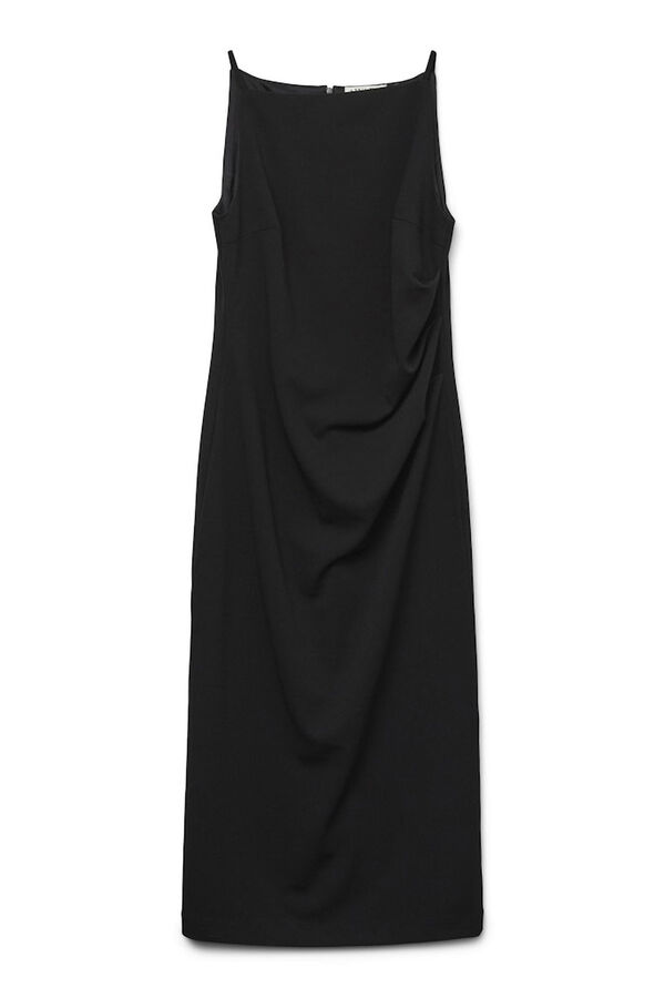 Vero Moda Vestido de alças midi  Preto