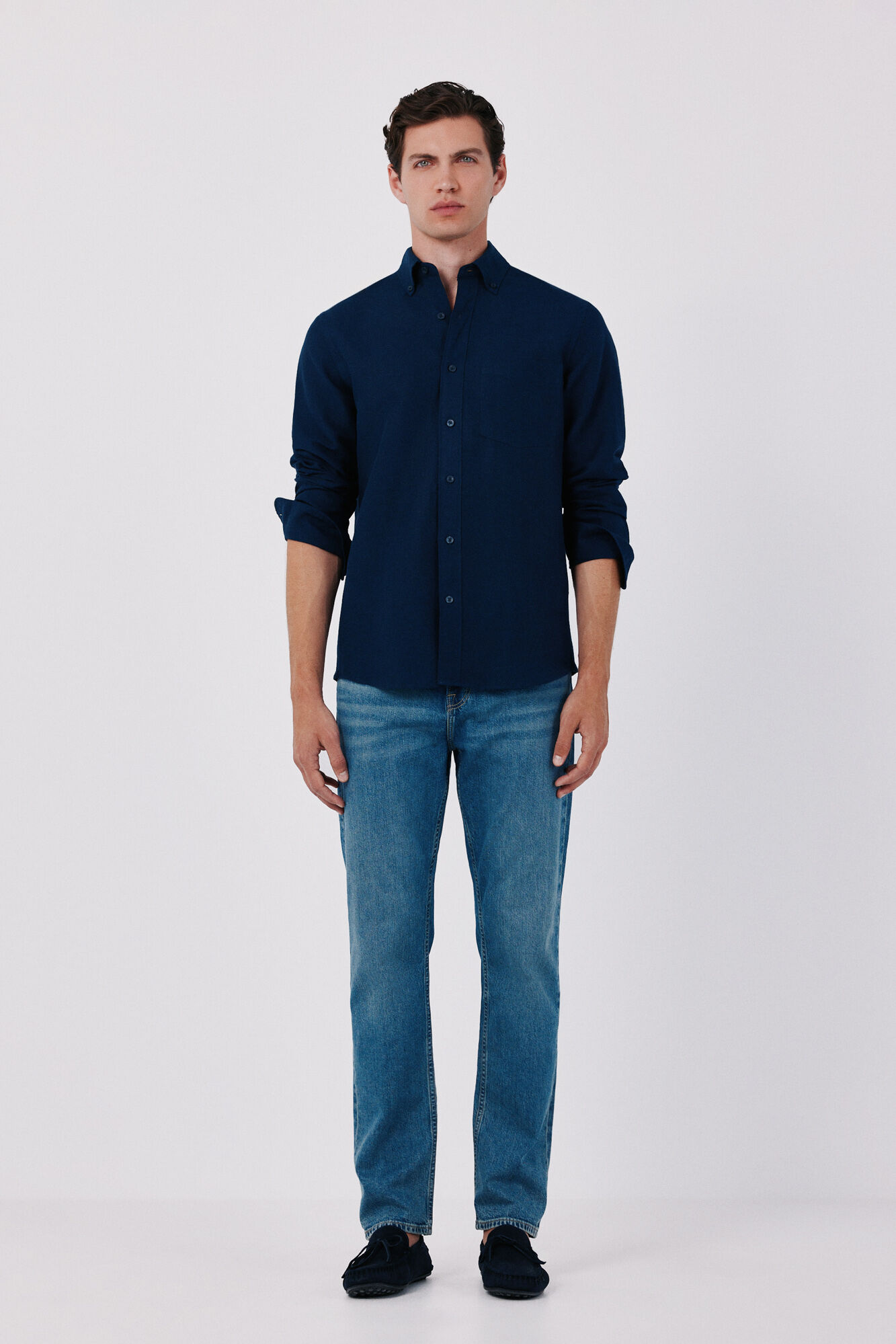 Cortefiel Camisa lino lisa
