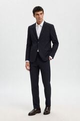 Selected Cal&ccedil;a de alfaiataria Slim Fit Azul