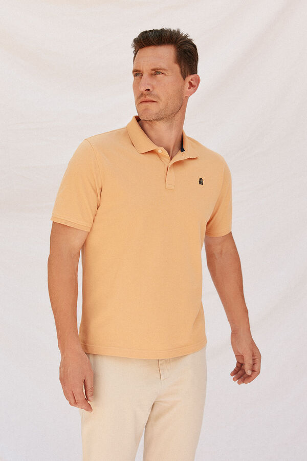 Cortefiel Polo básico piqué Naranja