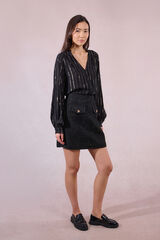 Molly Bracken Short skirt with heart detail Black