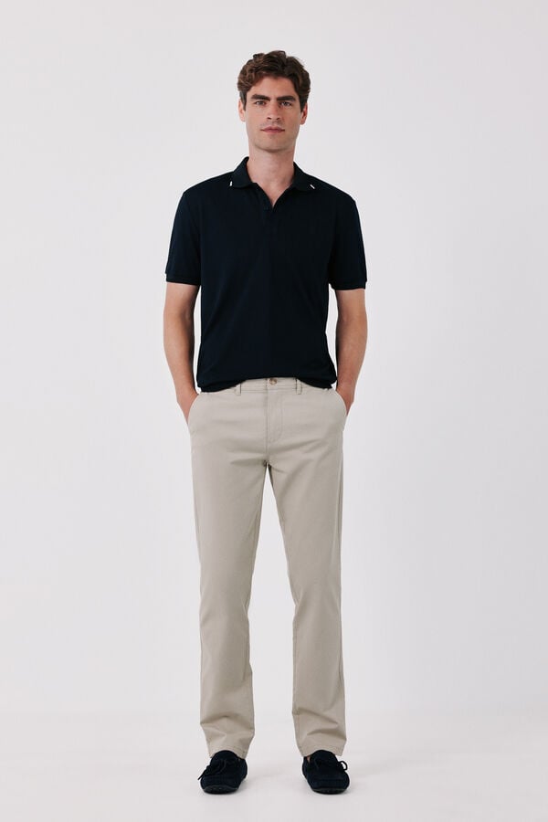 Cortefiel Lightweight regular chinos Beige