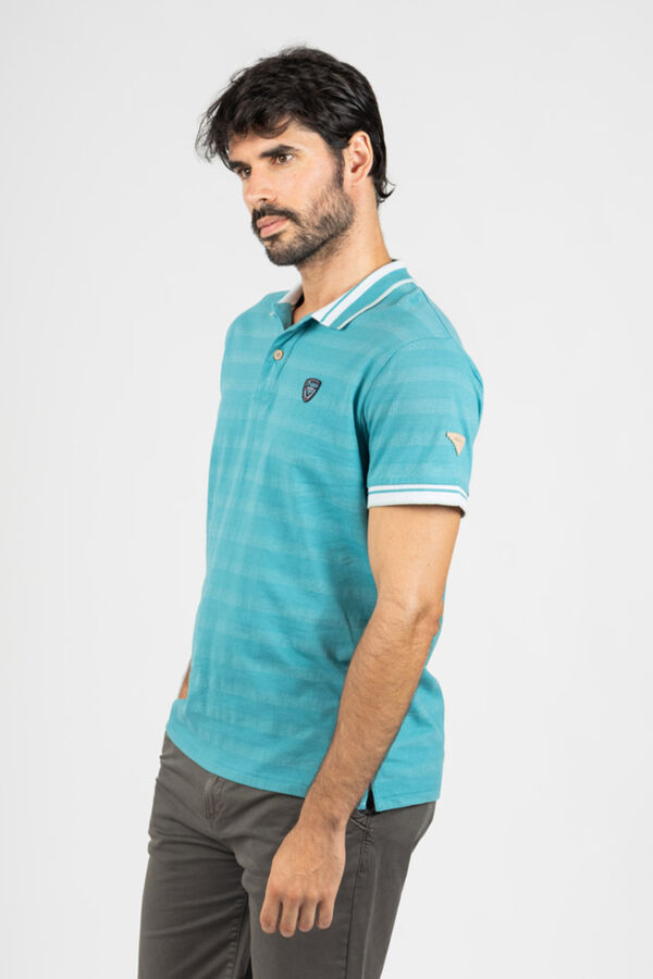 Privata Short sleeve polo shirt Printed turquoise