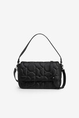 Vilanova Bolsa acolchoada com lapela Preto