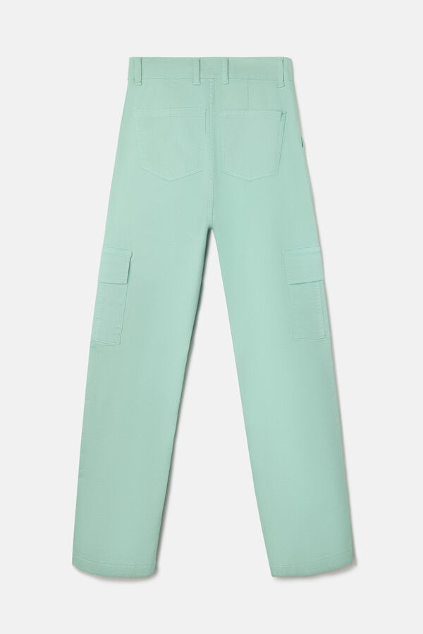 Silbon Calça cargo jeans Verde