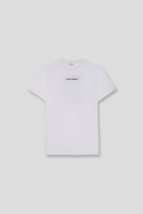 Street Monkey T-shirt manga curta Branco