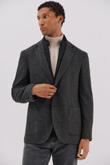 Cortefiel Herringbone wool herringbone Dark grey