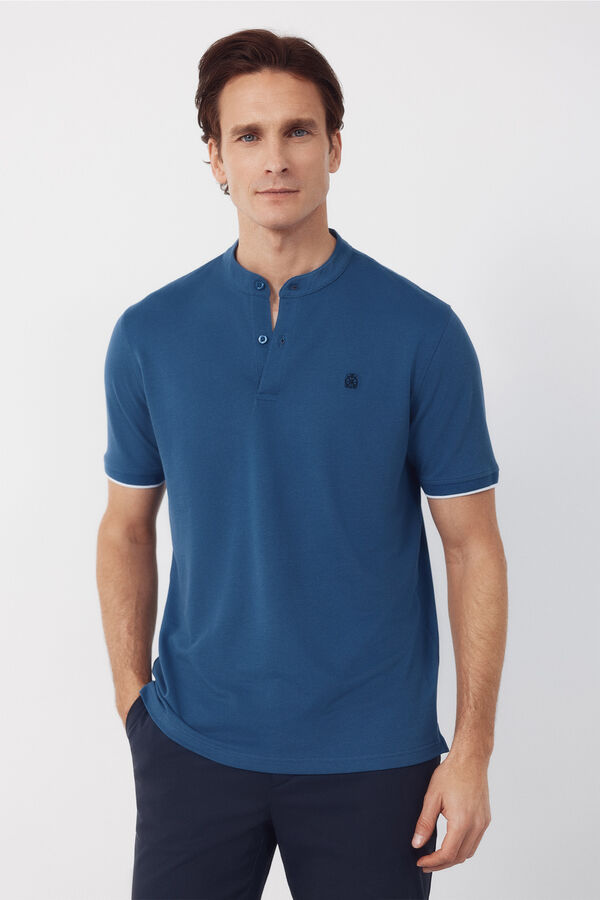 Cortefiel Polo gola mao Azul