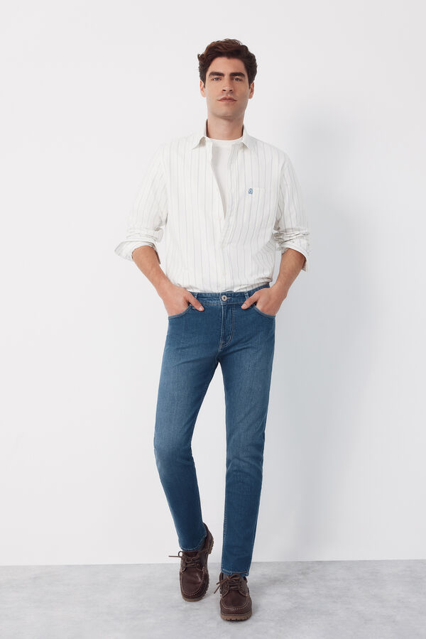 Cortefiel Lightweight slim fit jeans Blue