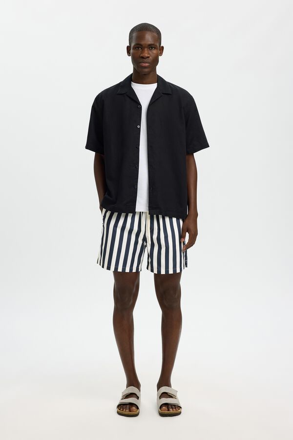 Selected Fato de banho liso Azul