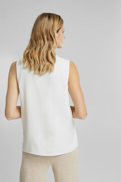 Cortefiel Sleeveless V-neck blouse White