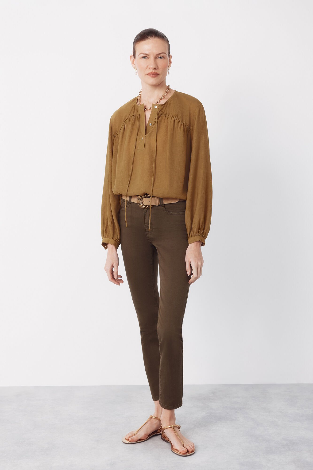 Cortefiel Drawstring blouse