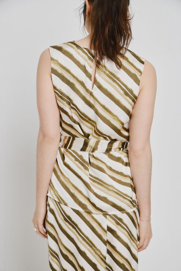 Vero Moda Top sem mangas cinto ajust&aacute;vel Verde