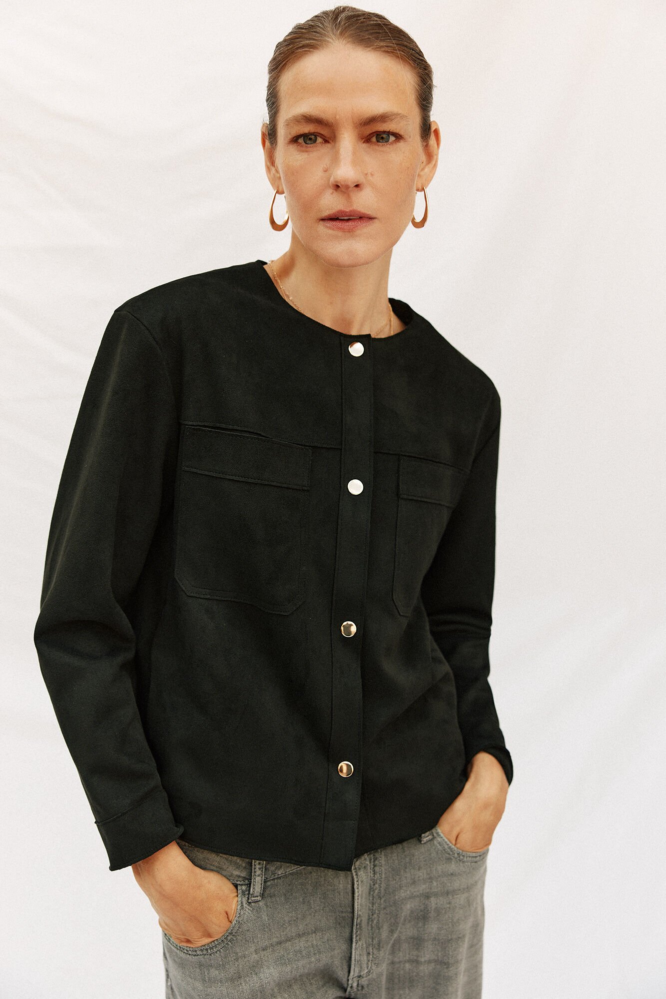 Cortefiel Faux leather jacket