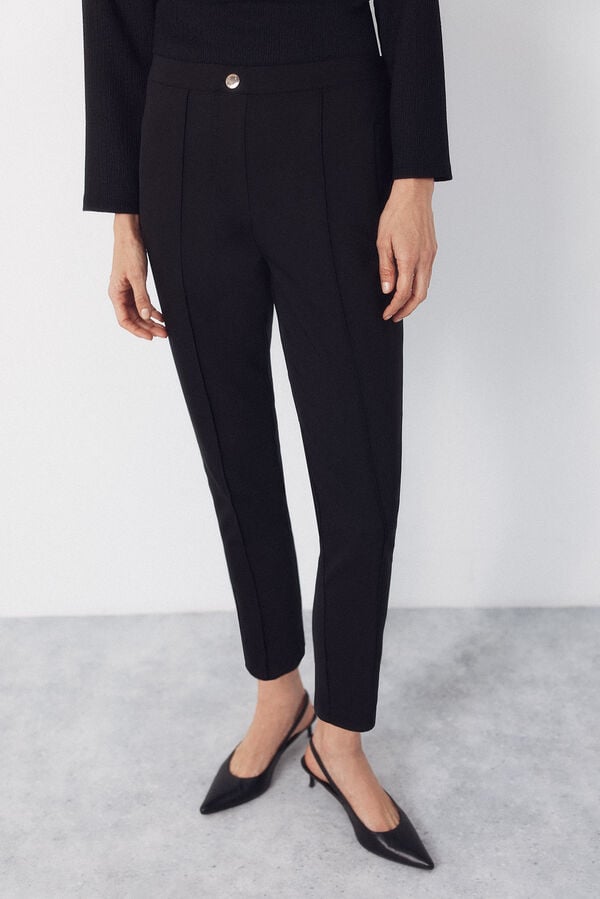 Cortefiel Skinny stretch trousers Black