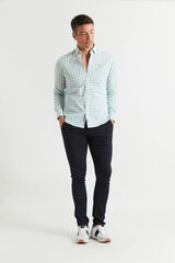Williot Camisa xadrez de linho Verde