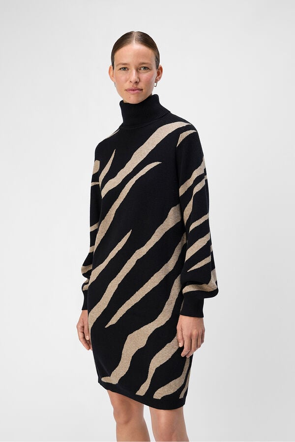 Object Vestido de malha estampado Multicolorido