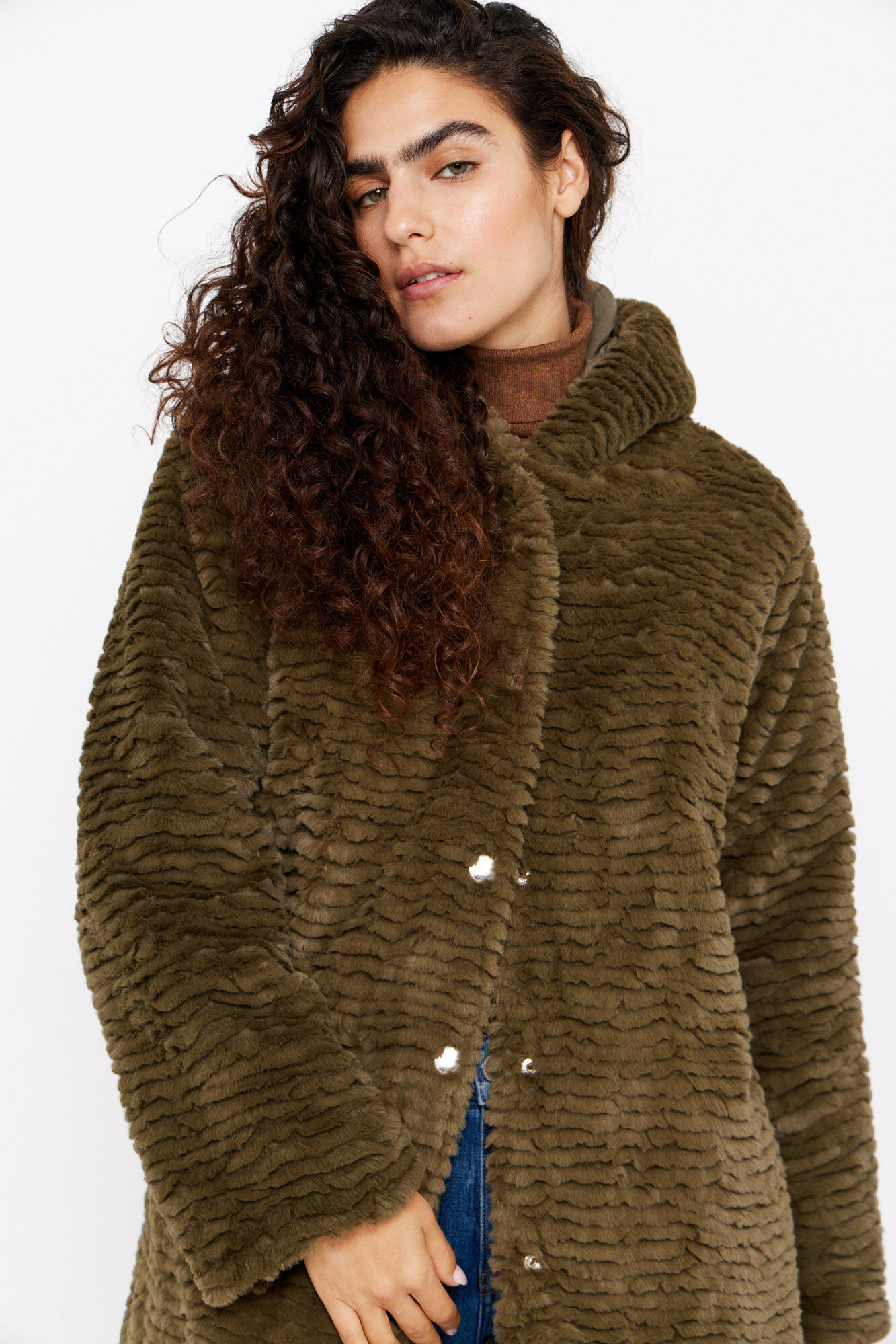 Reversible faux fur raincoat store