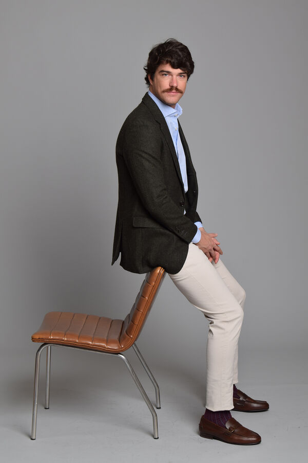 Cloking Blazer de lã Verde