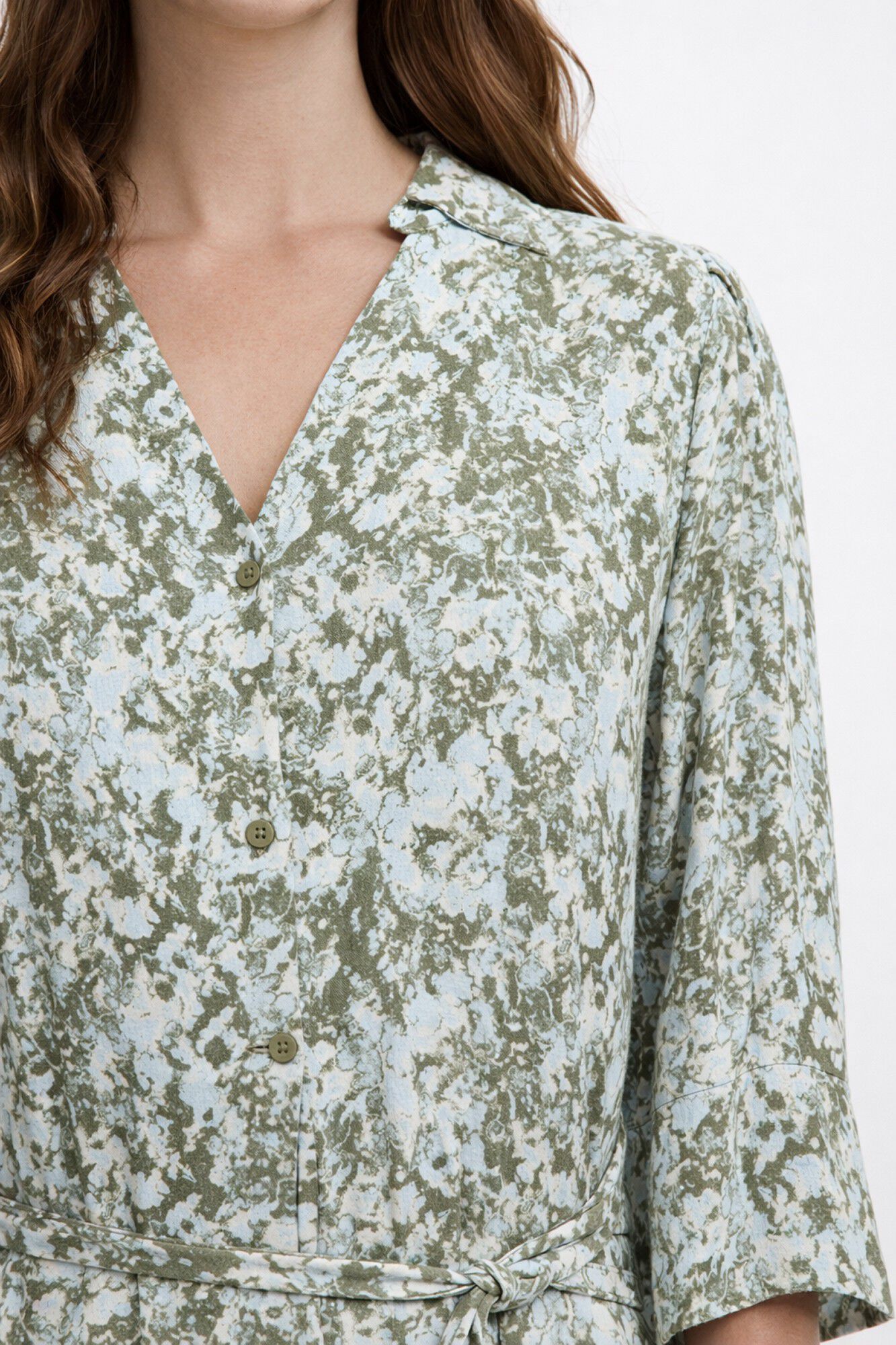 Selected Vestido comprido estampado