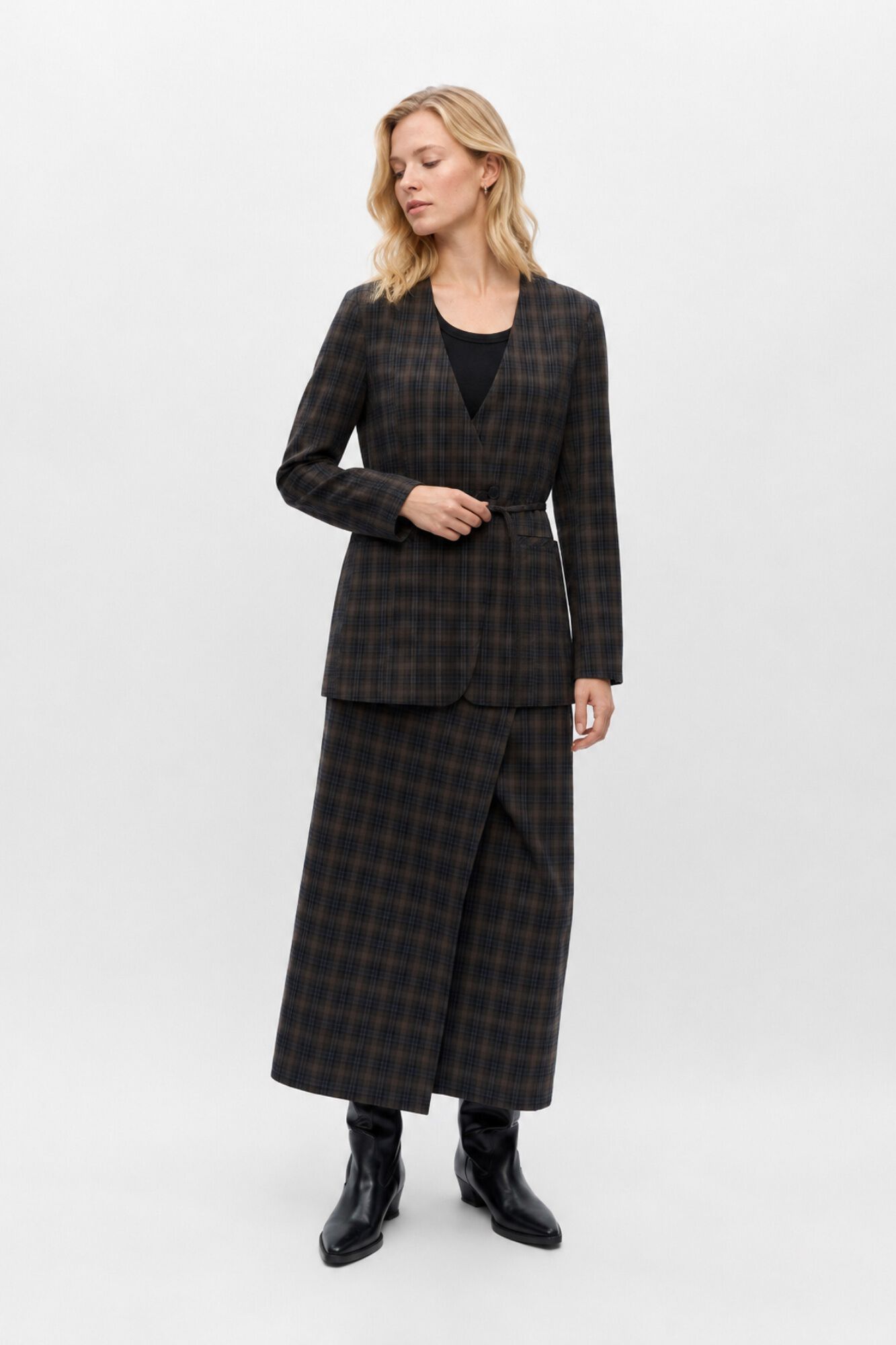 Object Blazer cruzado aos quadrados