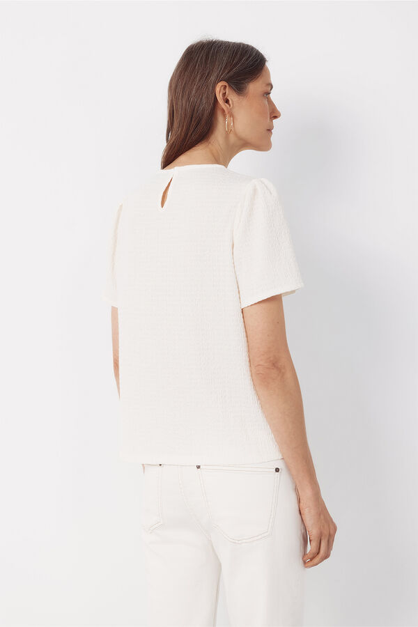 Cortefiel Combined guipure top Ivory