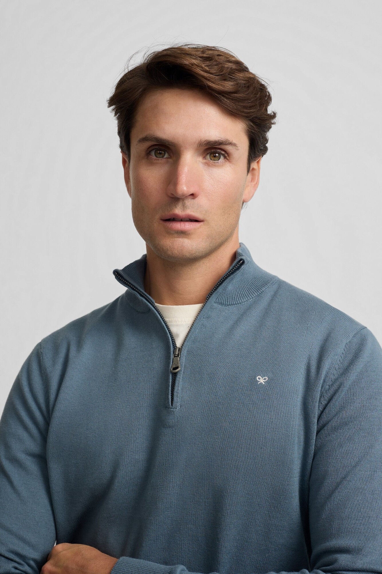 Silbon Jersey liso media cremallera