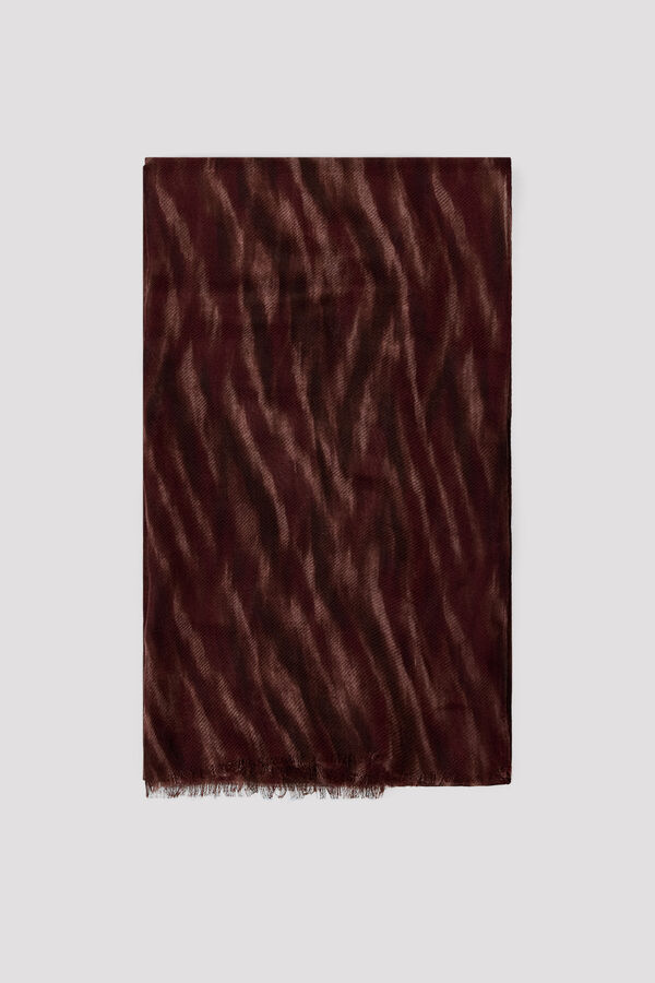 Cortefiel Zebra print scarf Printed brown