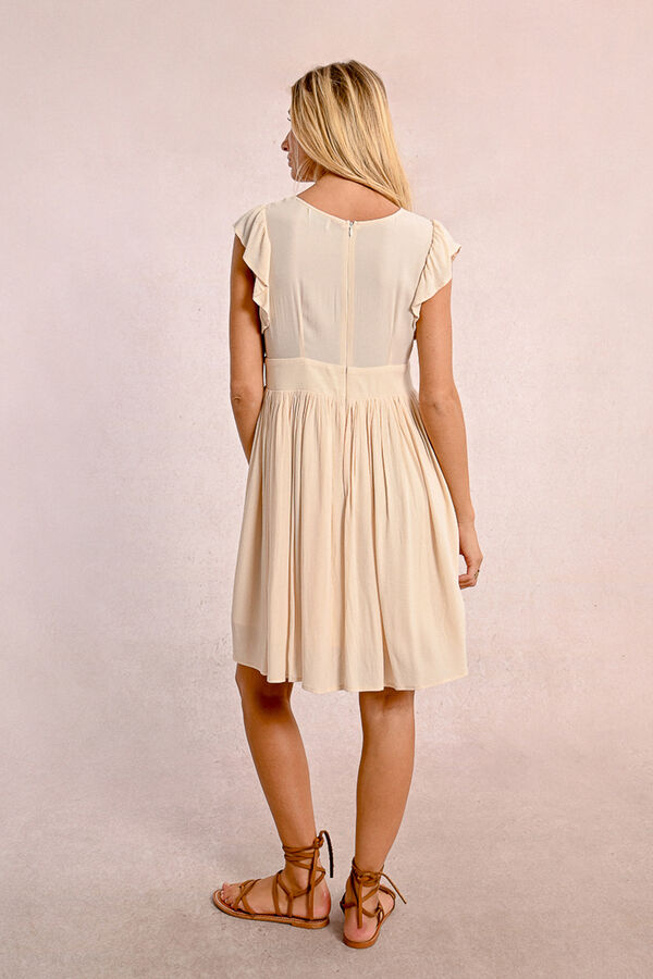 Molly Bracken Vestido manga curta Ecru