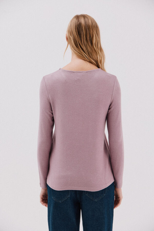Cortefiel Basic crew neckline t-shirt Lilac
