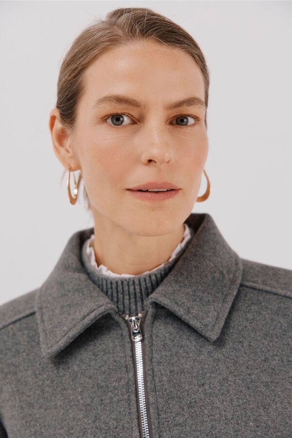 Cortefiel Hooded hood Dark grey