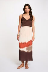 Morgan Pleated long skirt Multicolour