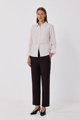 Cortefiel Slim fit tailored trousers Dark brown