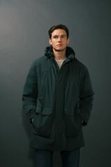 Cortefiel 4-pocket parka Dark green