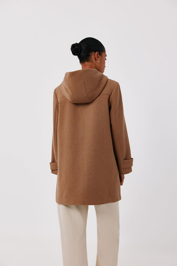 Cortefiel Jacket zip fastening hood Beige