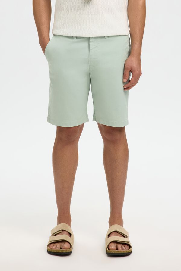 Selected Chino Bermuda shorts Kaki