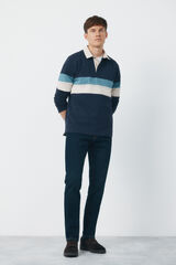 Cortefiel Polo rugby bloques Azul marino