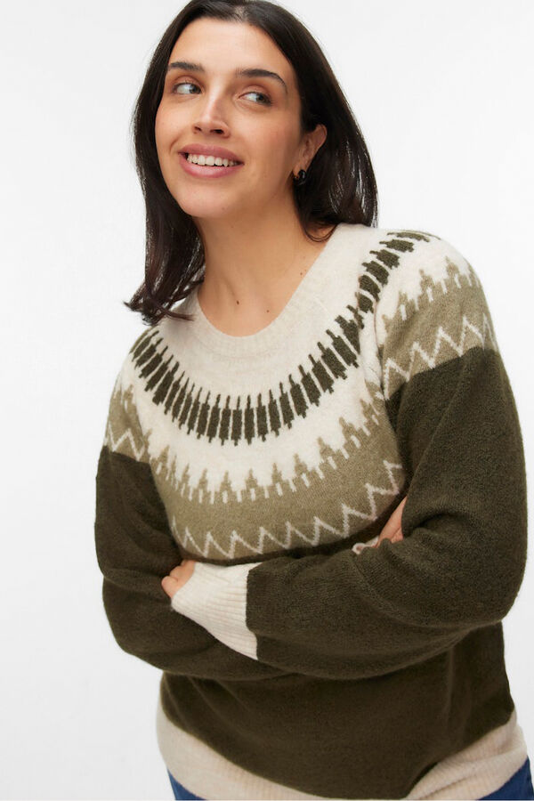 Vero Moda Curve Camisola grego tamanho grande  Verde