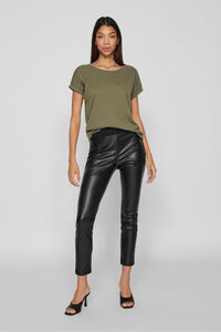 Vila T-shirt manga curta em algod&atilde;o org&acirc;nico