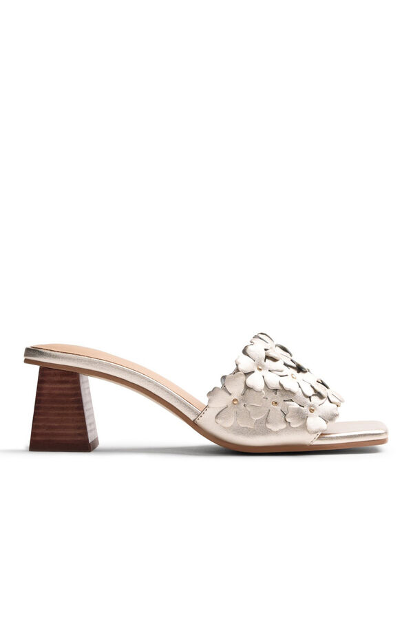 Gioseppo Mules salto de pele Dourado