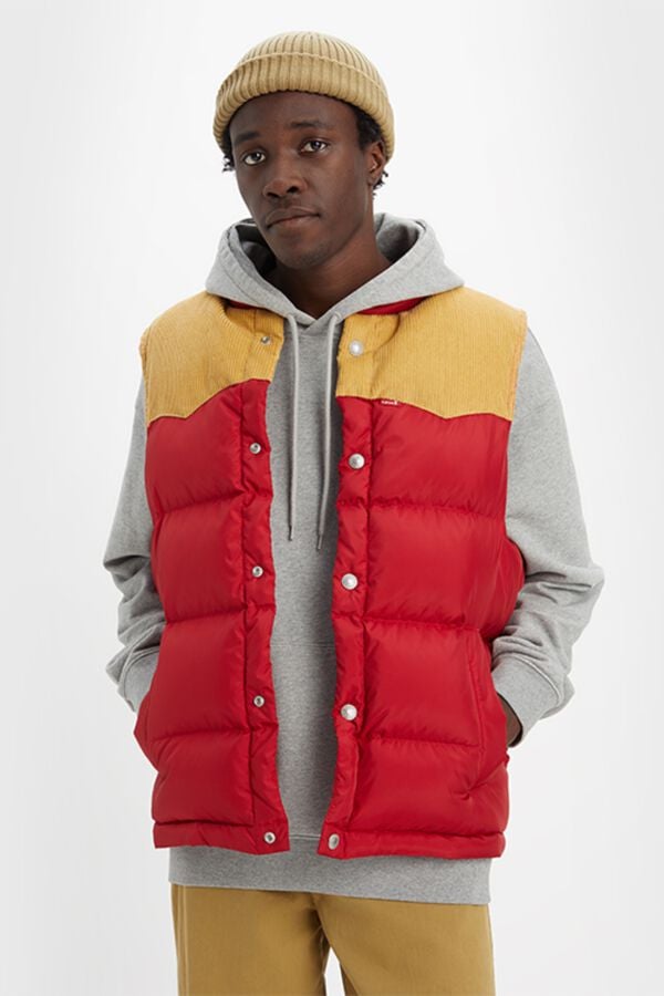 Levi's Colete acolchoado bicolor Vermelho