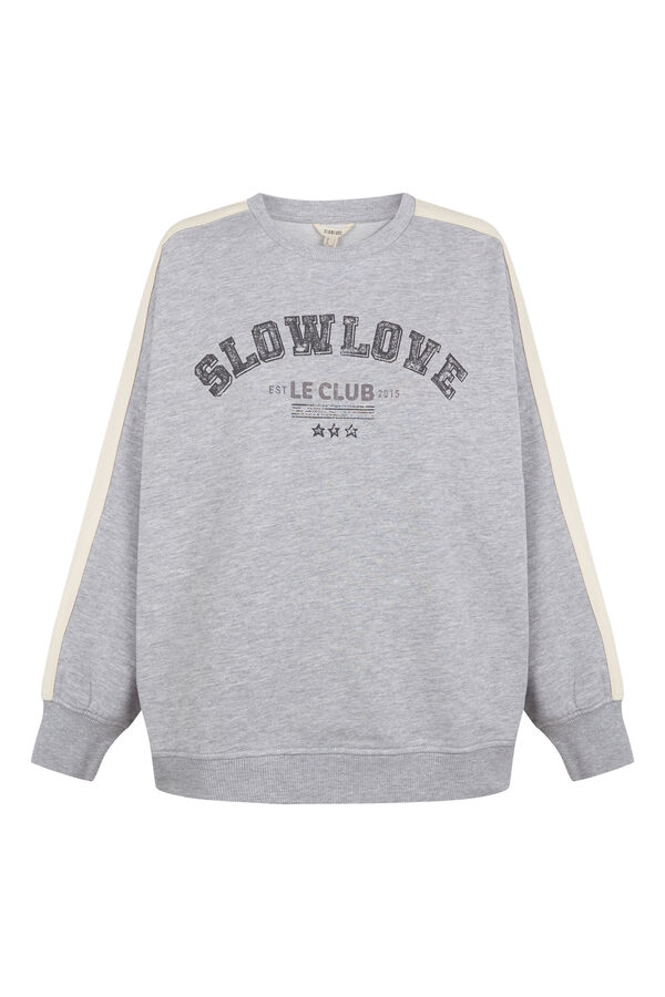 Slowlove Sudadera slowlove oversize Cinzento